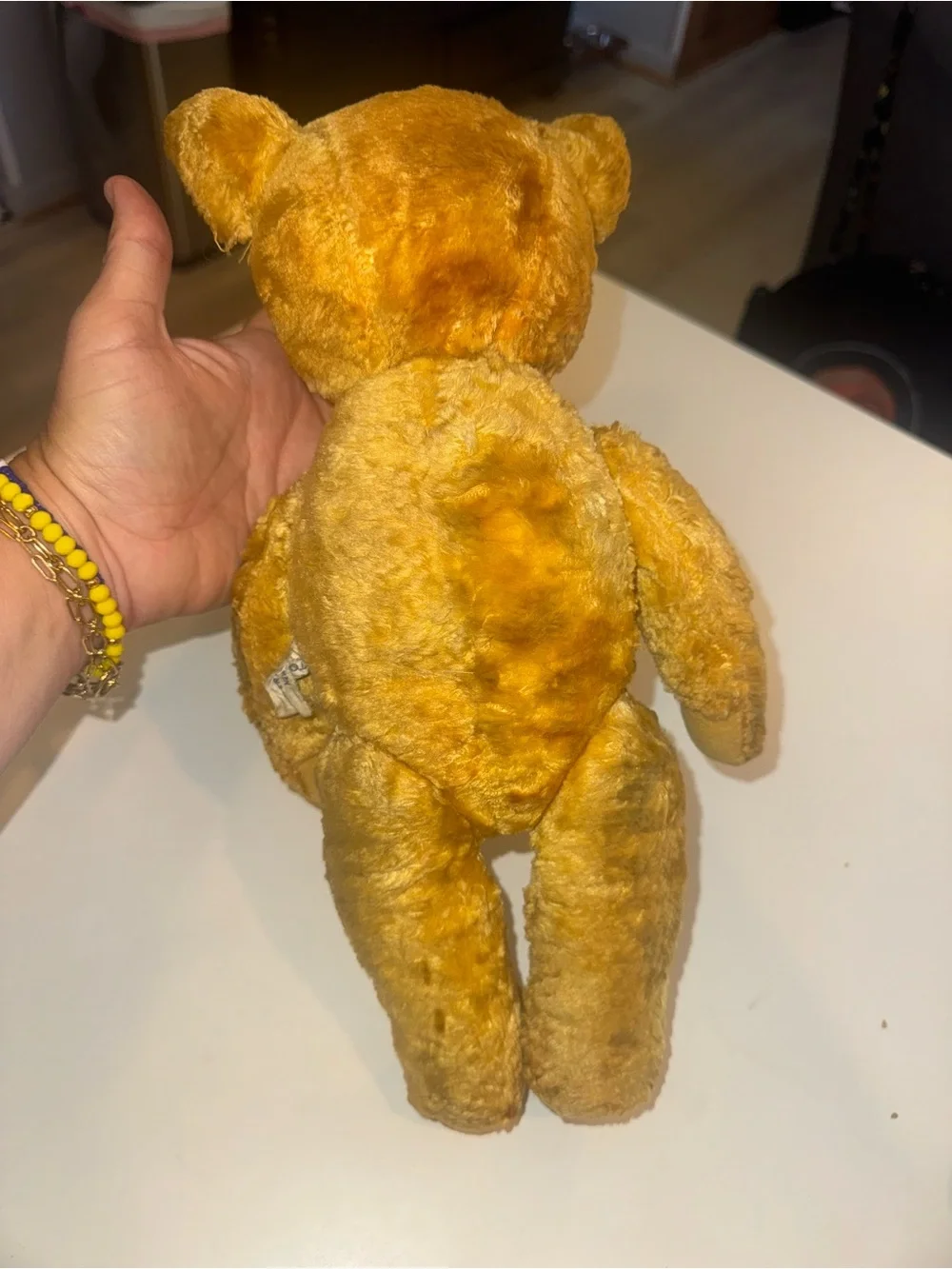 Expert Doll & Toy Co. NYC Vintage Antique Plush Teddy Bear from 1940s